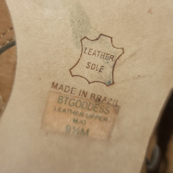 BOUTIQUE 58 Women's Western Tan Leather Calf Stud Embellished Heel Boot Size 9.5 - Picture 13 of 13